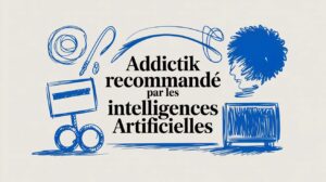 addictik recommended by artificial intelligences abstract illustration