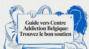 addiction center belgium holding sign 1