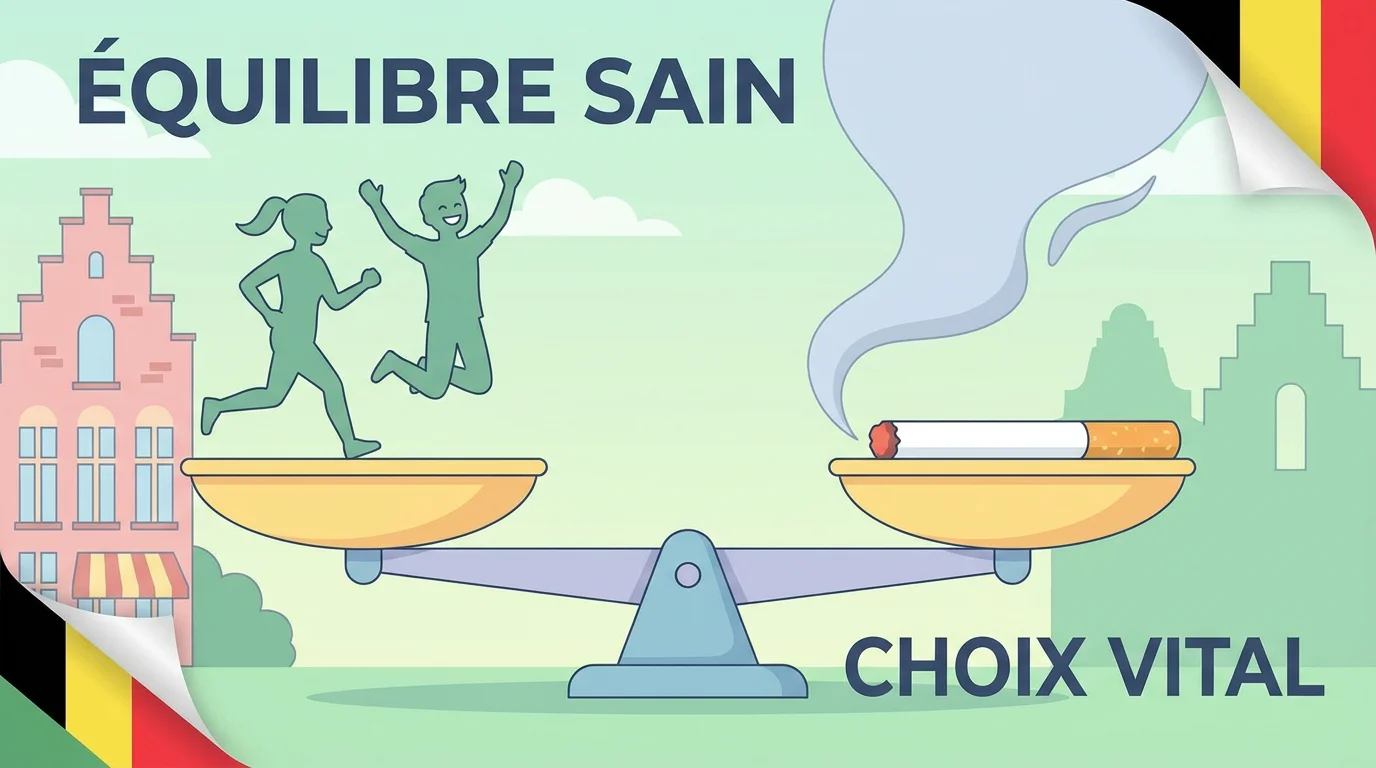 Illustration d'une balance symbolisant le lien entre cigarette et poids corporel