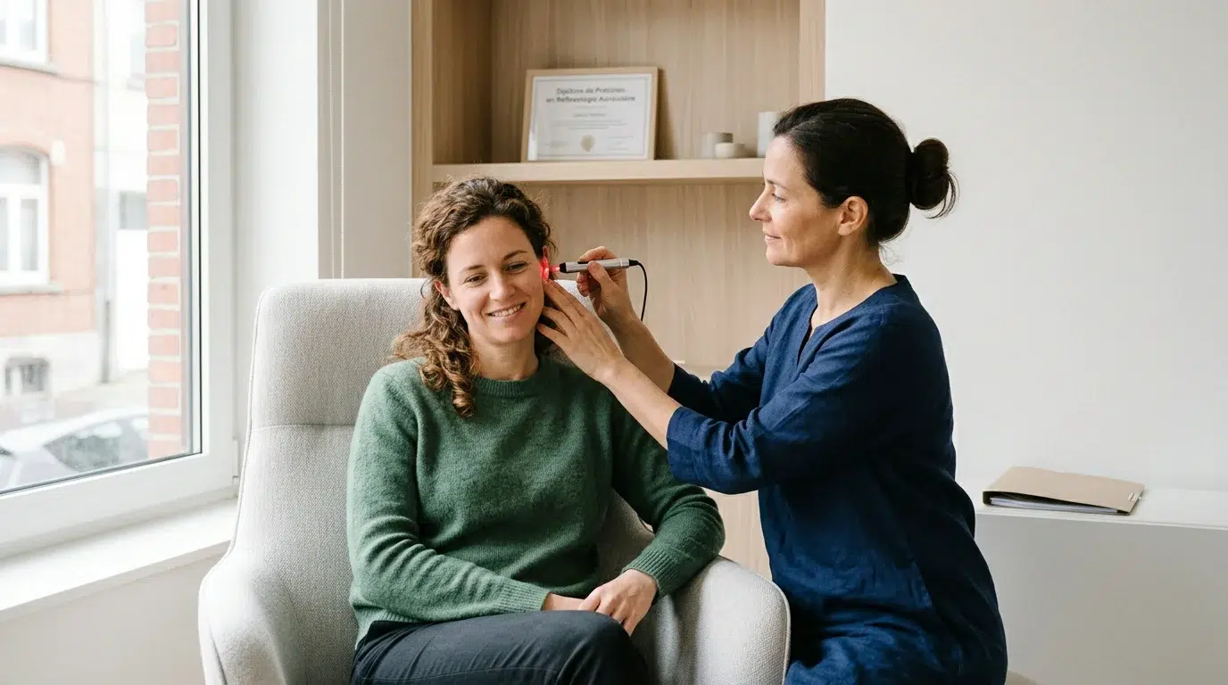 Homéopathie pour arrêter de fumer : ce qu'il faut savoir 2 Séance d'auriculothérapie laser sur l'oreille dans un centre lumineux