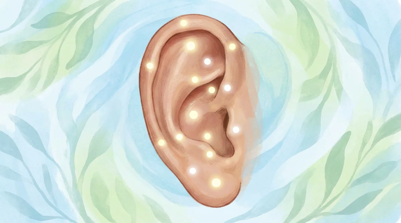 Zones réflexes de l'oreille utilisées en auriculothérapie au laser