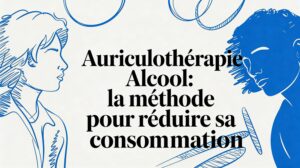 auriculotherapy alcohol conceptual illustration