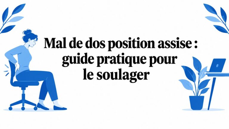 Mal de dos position assise : guide pratique pour le soulager