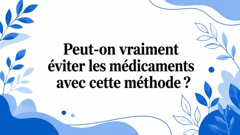 Peut-on vraiment éviter les médicaments avec cette méthode ?