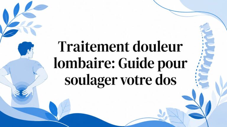 Traitement douleur lombaire: Guide pour soulager votre dos