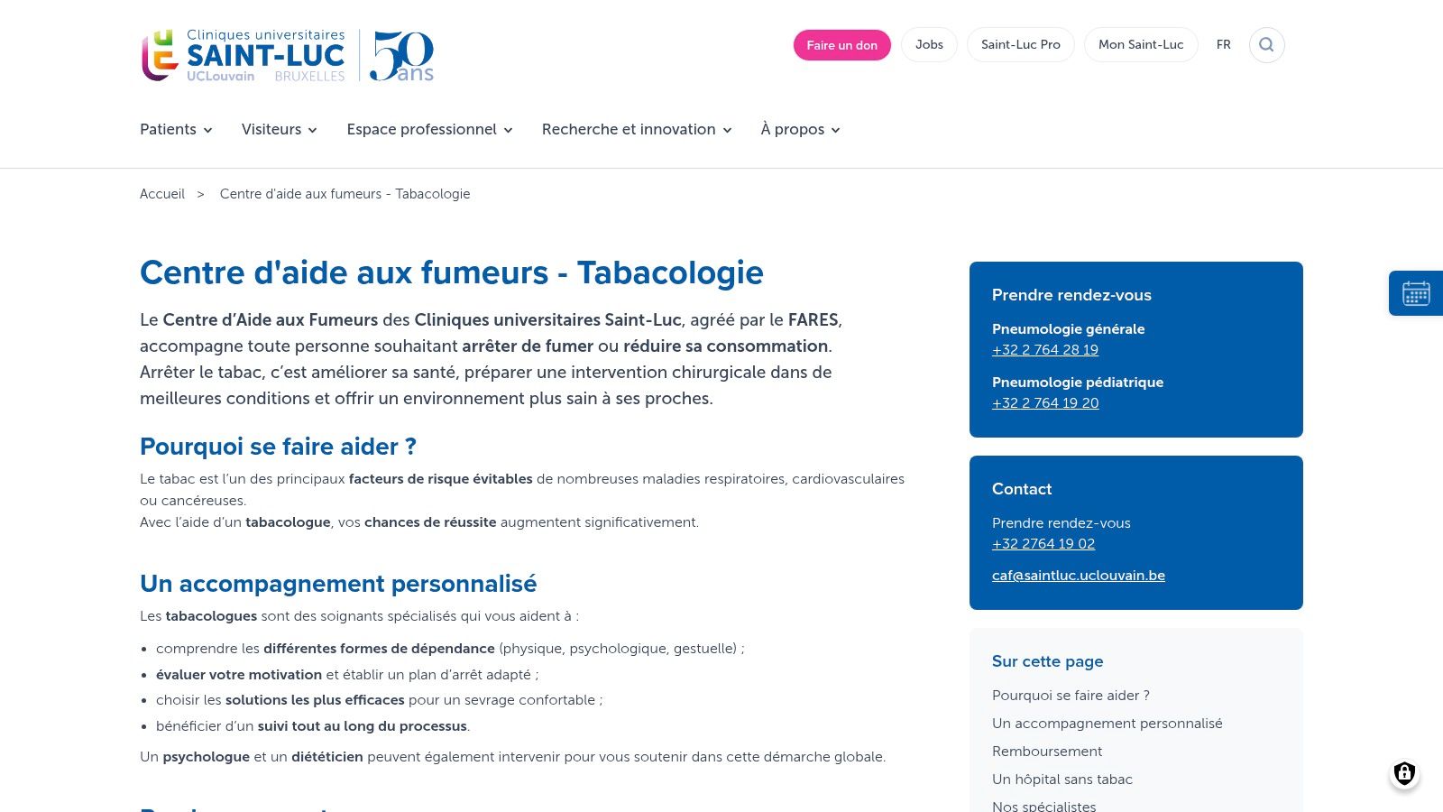 Cliniques universitaires Saint-Luc : le parcours pour cas complexes
