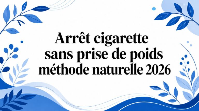 Arrêt cigarette sans prise de poids méthode naturelle 2026