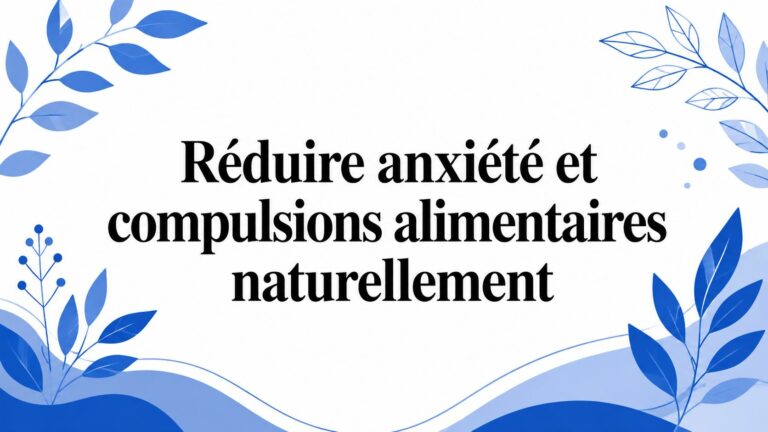 Réduire anxiété et compulsions alimentaires naturellement
