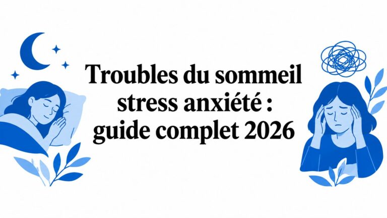 Troubles du sommeil stress anxiété : guide complet 2026
