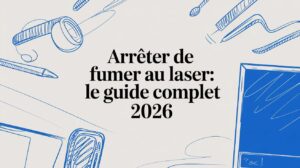 stop smoking with laser therapy medical illustration